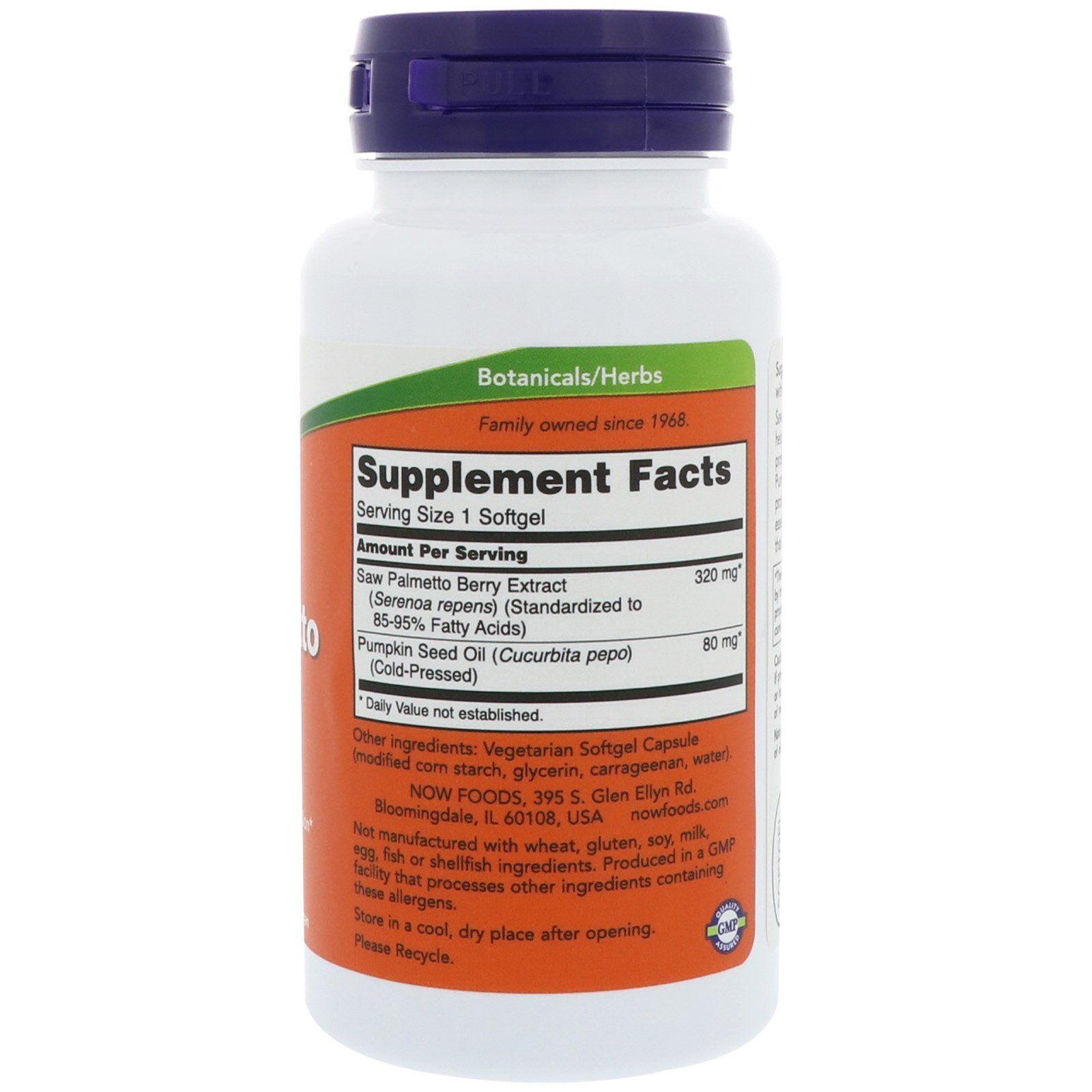 Saw Palmetto Extract Экстракт ягод пальмы сереноа Мужское здоровье Now Foods 320 мг, 90 растительных капсул