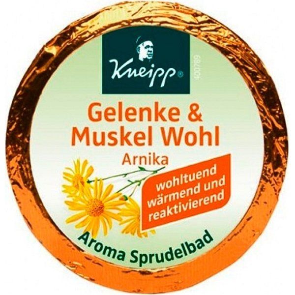 Ароматическая соль для ванн Kneipp для мышц и суставов с арникой шипучие таблетки, 80 г
