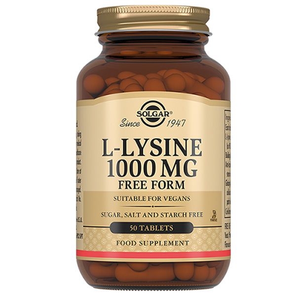 Солгар l-лизин сохранения красоты и молодости Solgar, 1000 мг, 50 таблеток