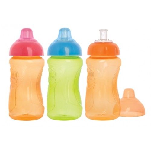 Поильник-непроливайка с мягким носиком-трубочкой Курносики, 300 мл