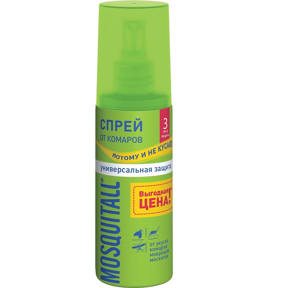 Спрей от комаров Mosquitall Универсальная защита, 100 мл