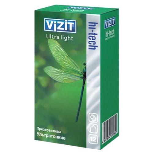 Презервативы hi-tech ultra light ультратонкие Vizit, 12 шт