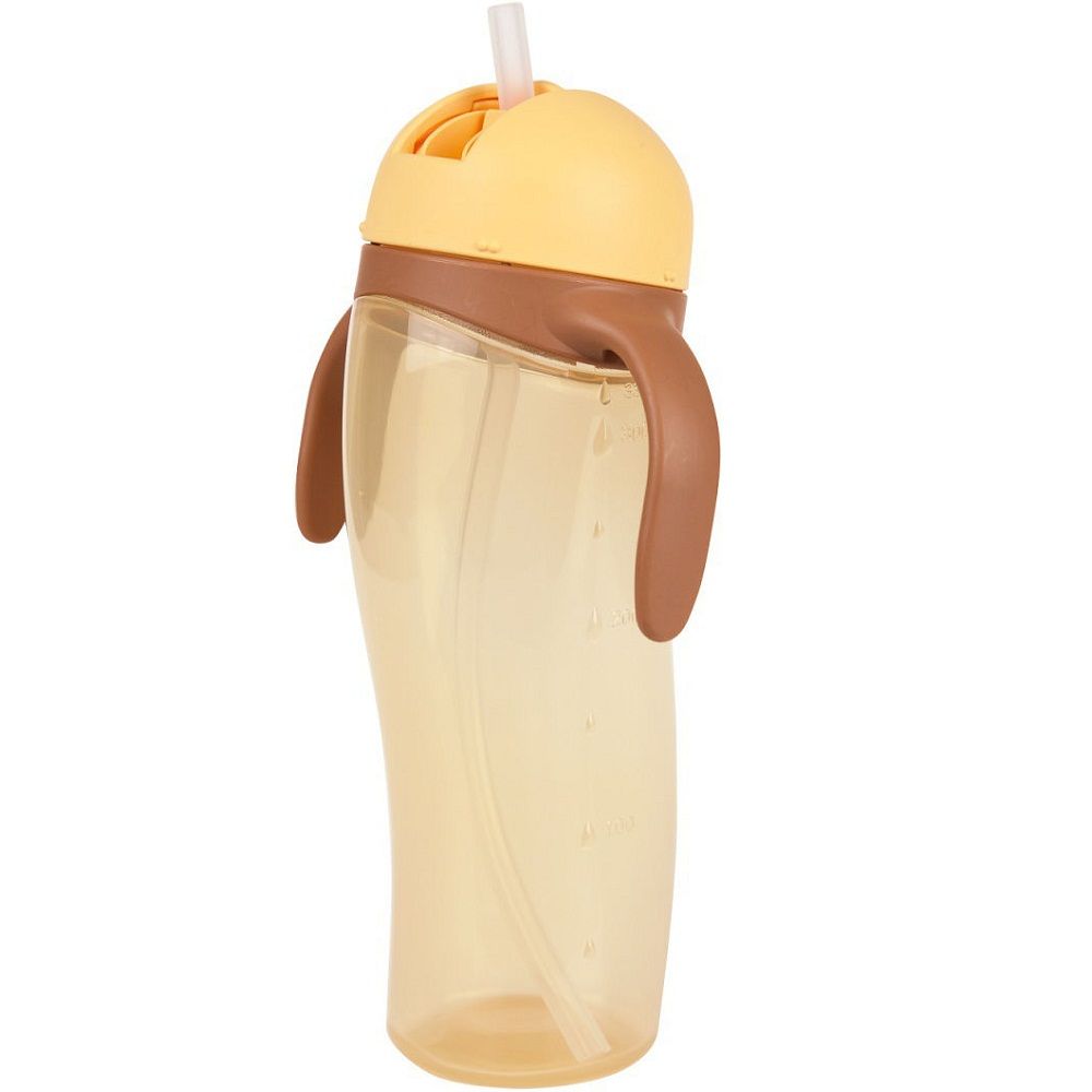 Поильник высокий с трубочкой желтый Pigeon 9+ 330 мл