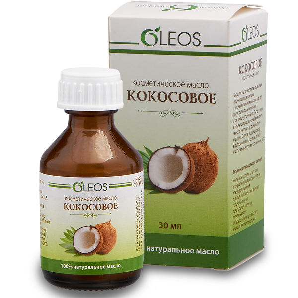 Косметическое масло Кокосовое Oleos с витаминно-антиоксидантным комплексом, 30 мл