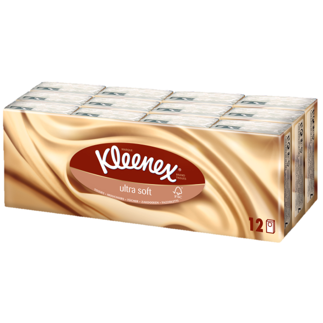 Носовые платочки ultrasoft Kleenex, 7 х 12 шт