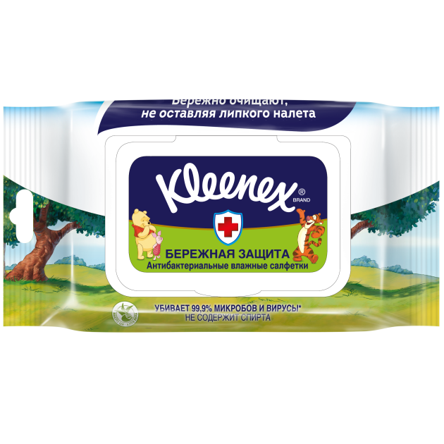 Влажные салфетки бережная защита disney Kleenex, 40 шт