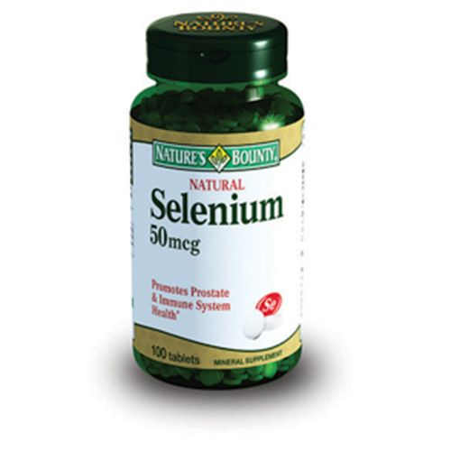 Натуральный Селен, Выведение тяжелых металлов из организма, Nature's Bounty, 50 мкг, 100 таблеток