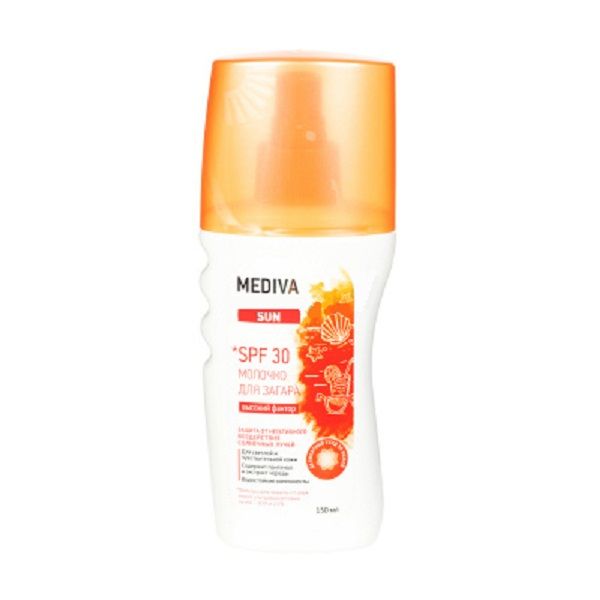 Молочко для загара Mediva Sun SPF30, 150 мл