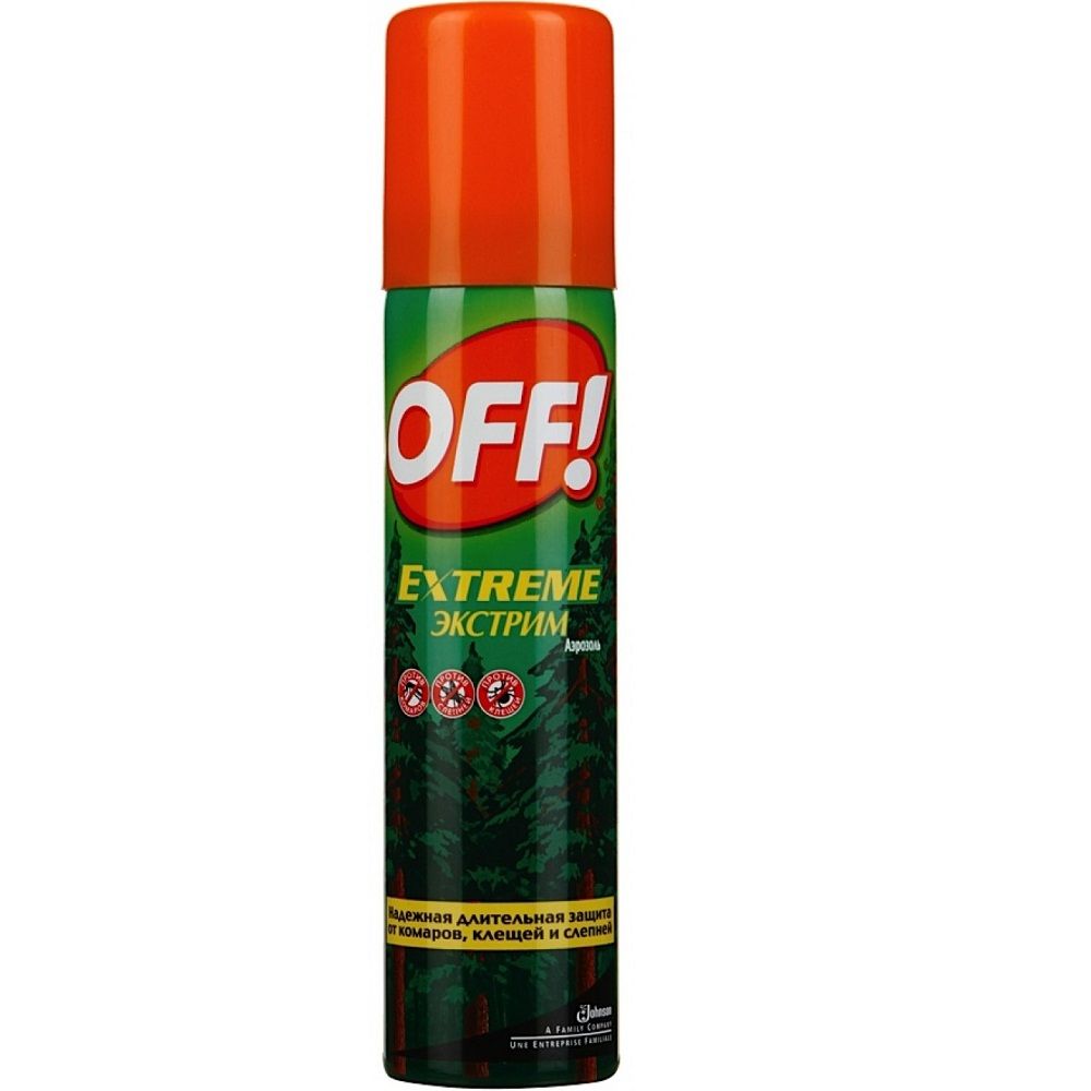 Аэрозоль от комаров, клещей и слепней Off! Extreme, 100 мл