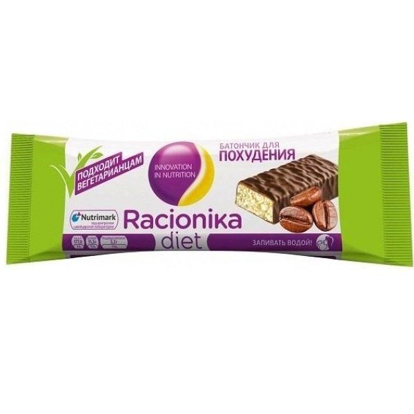 Батончик для похудения Racionika Diet со вкусом кофе со сливками, 50 г