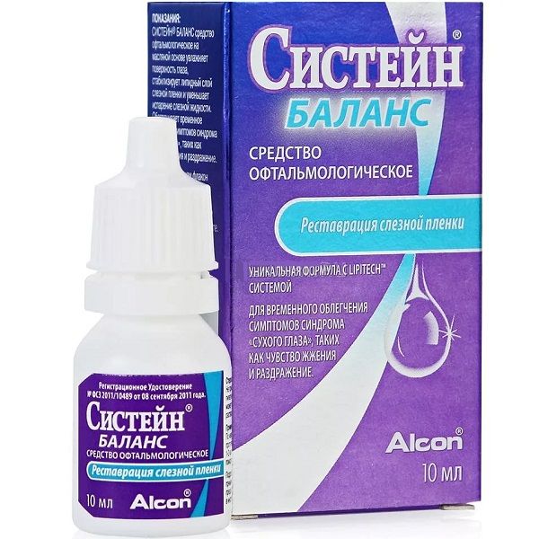 Офтальмологическое средство Систейн Баланс реставрация слезной пленки, 10 мл