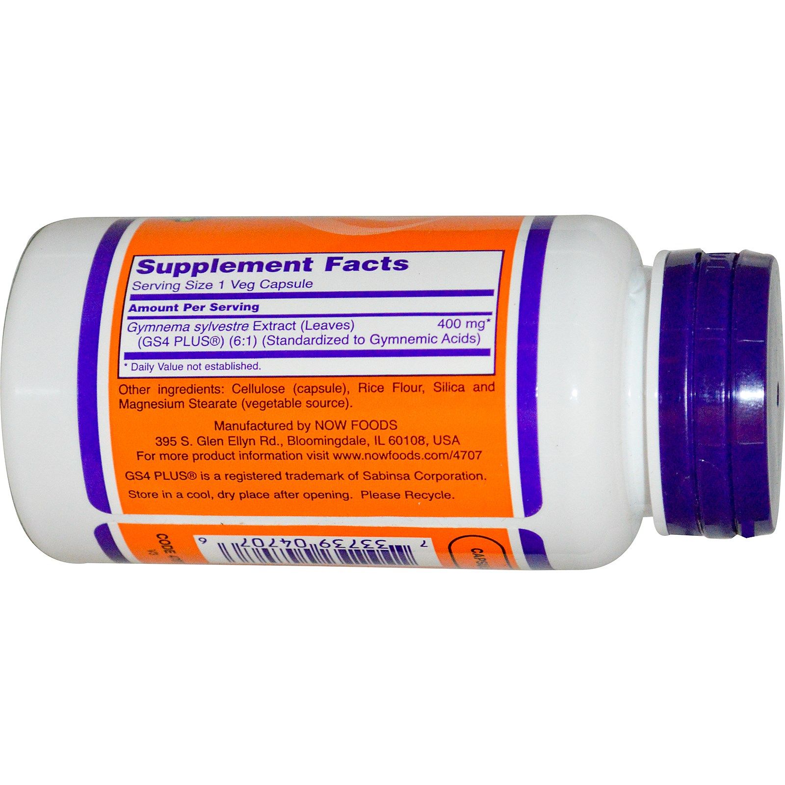 Gymnema Sylvestre, Лишний вес и гипертония, Now Foods, 400 мг, 90 капсул