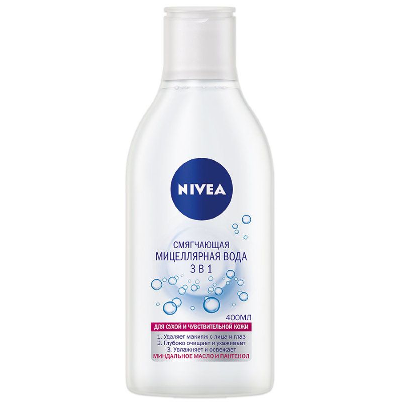 Смягчающая мицеллярная вода 3 в 1 Nivea, 400 мл