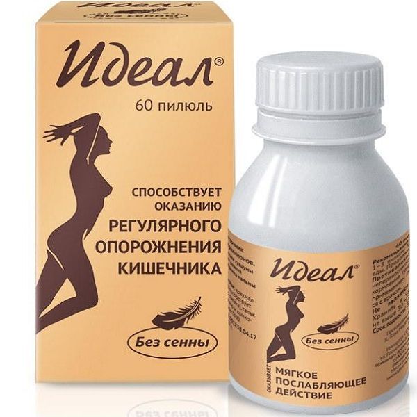 Средство для контроля массы тела Идеал с мягким послабляющим действием, 60 пилюль