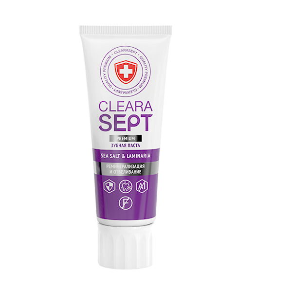 Зубная паста Sea Salt & Laminaria Реминерализация и отбеливание ClearaSept, 75 мл