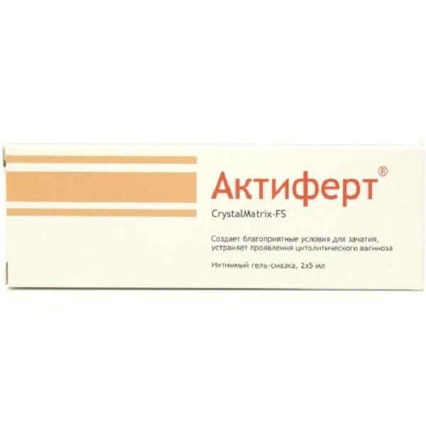 Интимный гель-смазка Актиферт CrystalMatrix-FS для благоприятного зачатия 5 мл, 2 шт