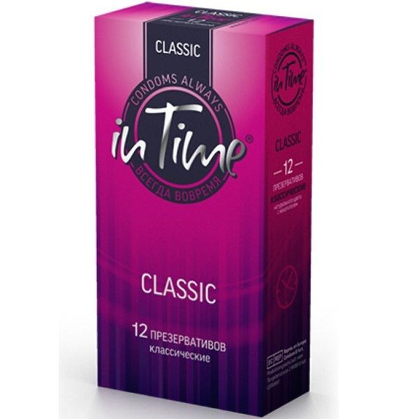 Классические презервативы в силиконовой смазке In Time Classic, 12 шт