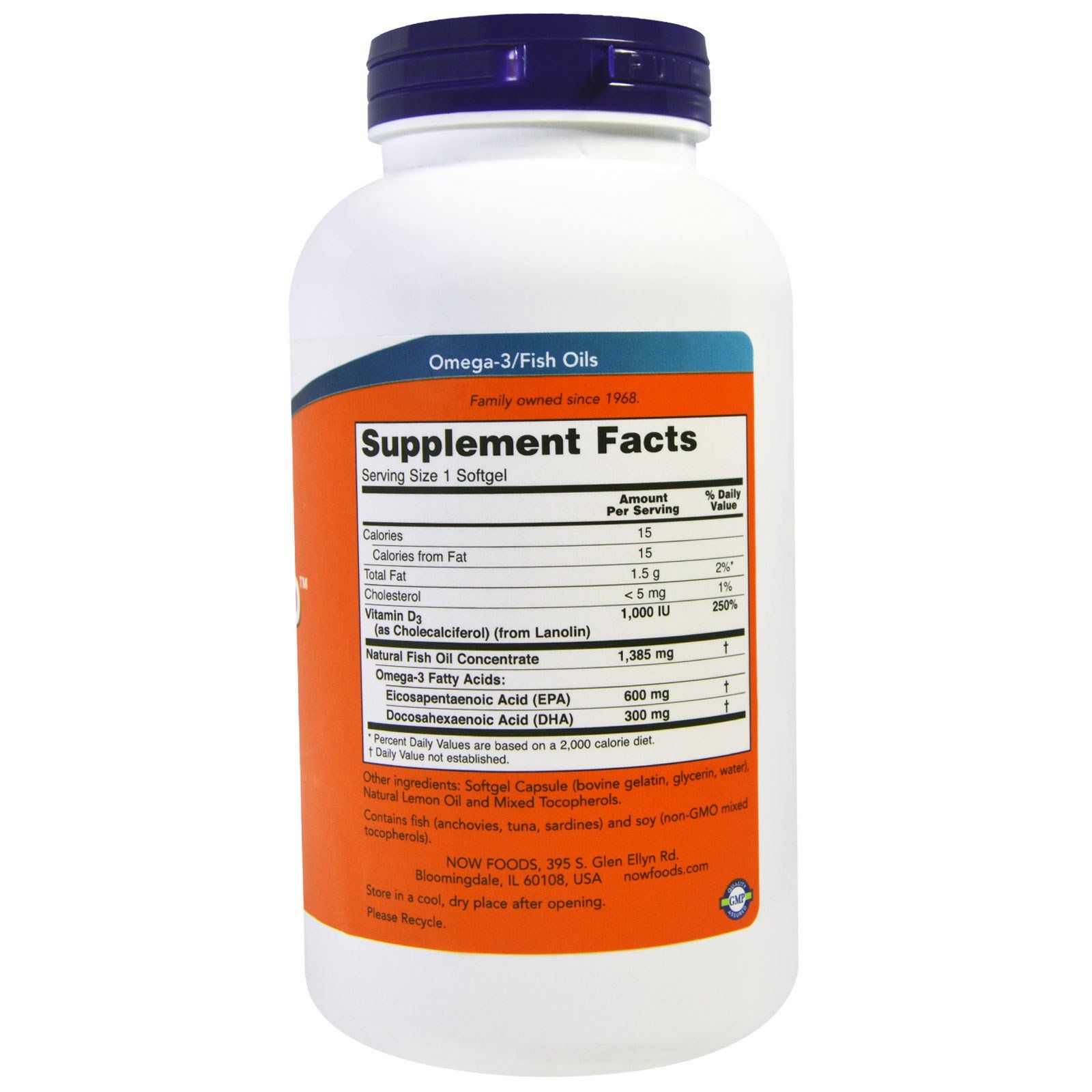 Ультра Омега 3-D Ultra Omega 3-D для здоровья сердца Now Foods, 180 шт