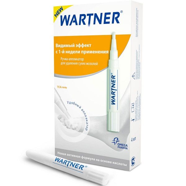 Ручка-аппликатор для удаления сухих мозолей Wartner, 4 мл