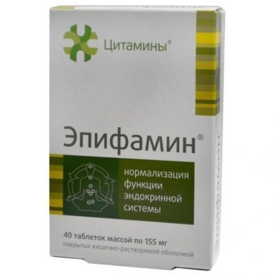 Эпифамин для нормализации функции эндокринной системы 155 мг, 40 таблеток