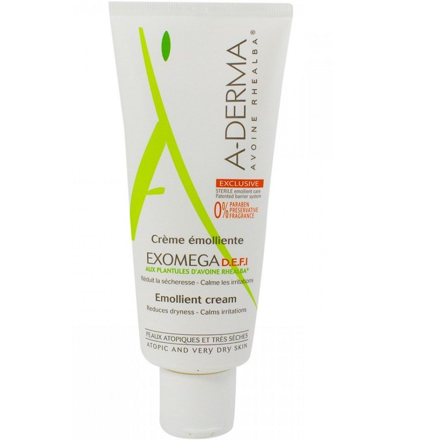 Крем смягчающий при атопическом дерматите у взрослых и детей Exomega D.E.F.I. Emollient Cream A-Derma, 200 мл