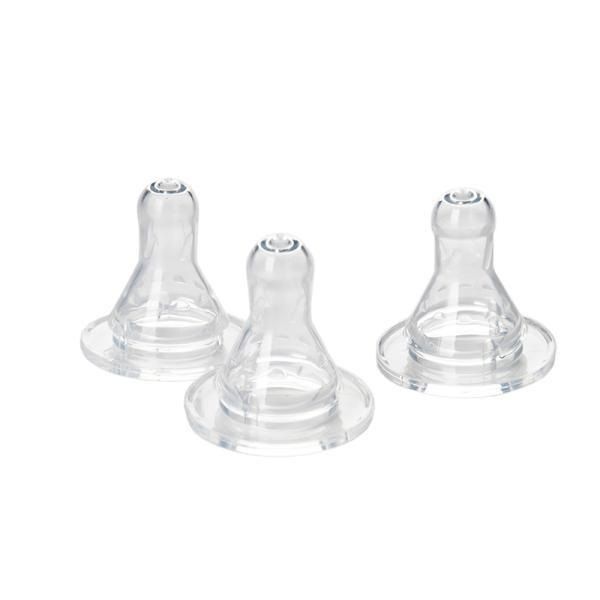 Соска силиконовая классическая медленный поток от 0 мес. Курносики, 3 шт