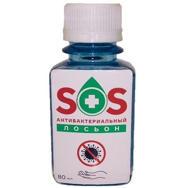 Антибактериальный лосьон для рук SOS Экко плюс, 80 мл