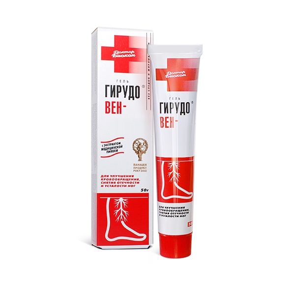 Гель гирудовен с экстрактом медицинской пиявки Доктор Биокон, 50 мл