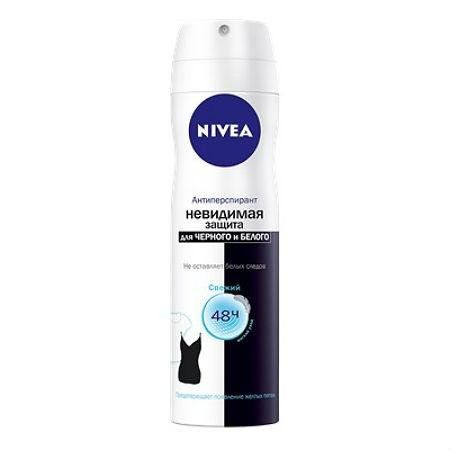 Антиперспирант невидимая защита для черного и белого Pure спрей Nivea, 150 мл