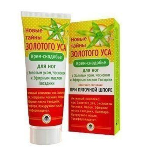 Крем-снадобье при пяточной шпоре Новые тайны золотого уса, 75 мл
