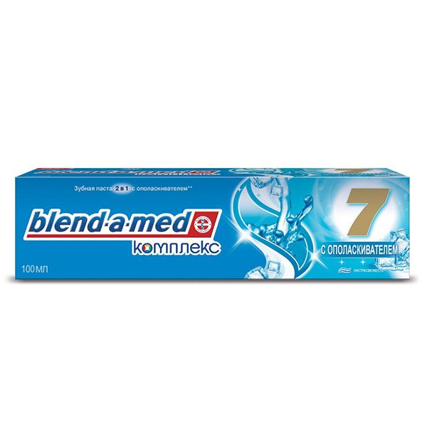 Зубная паста Комплекс 7 Экстра свежесть с ополаскивателем Blend-a-med, 100 мл