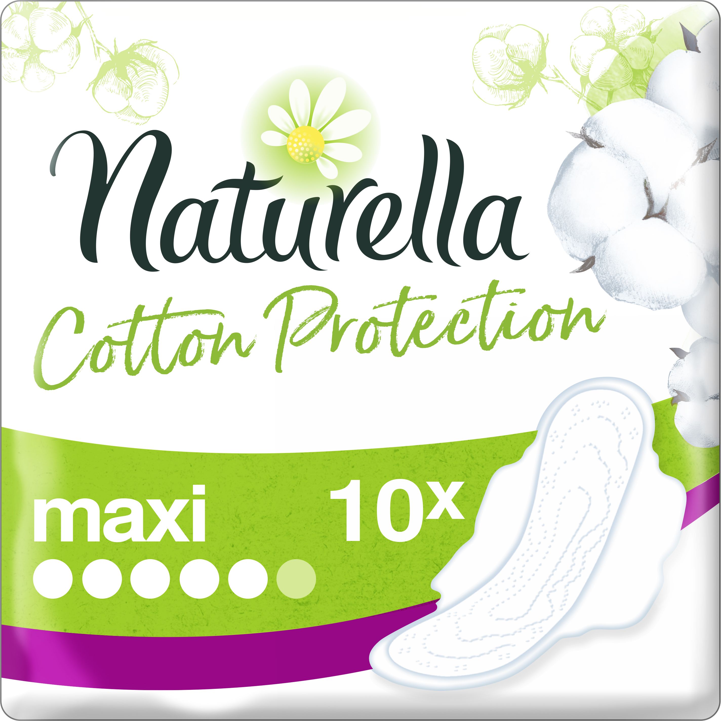 Прокладки гигиенические с крылышками Maxi Naturella, 10 шт