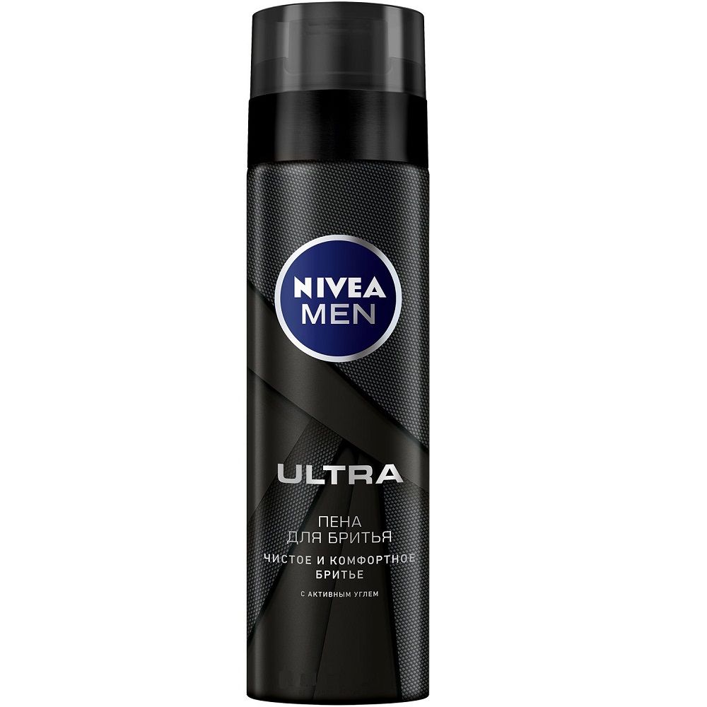 Пена для бритья Nivea Men Ultra с активным углем, 200 мл