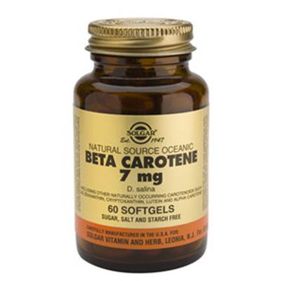 Солгар Бета-каротин 7 мг Cпособствует улучшению зрения  Solgar  7 мг, 60 капсул