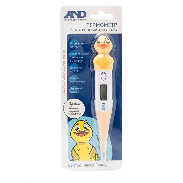 Термометр цифровой медицинский DT-624 утенок A&D, 1 шт
