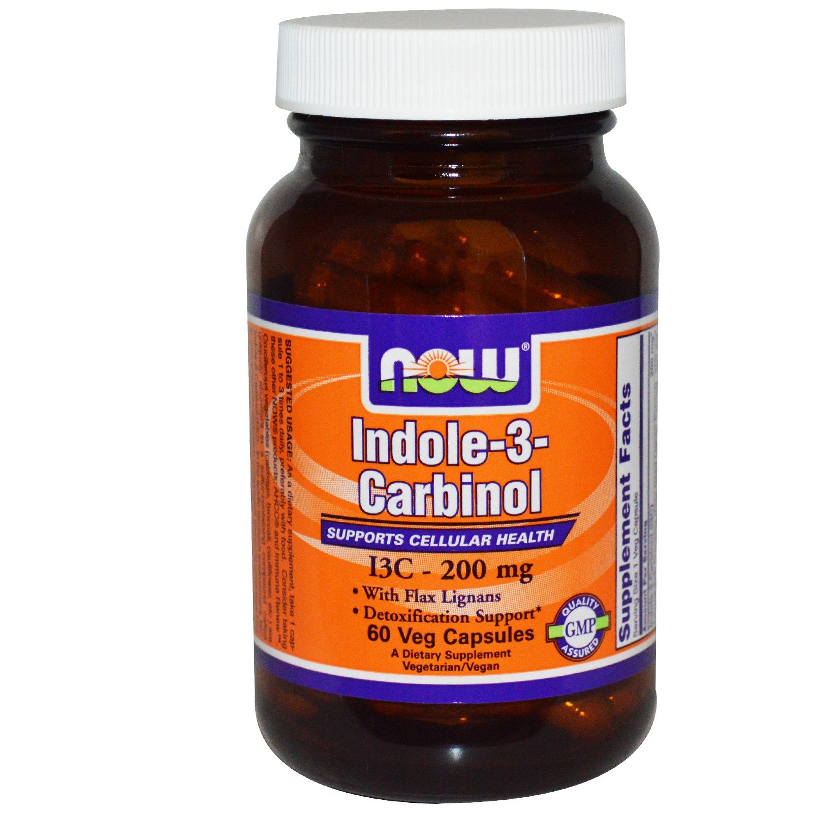 Indole-3-Carbinol, Индол-3-карбинол, Гормональный баланс, Now Foods, 200 мг, 60 капсул