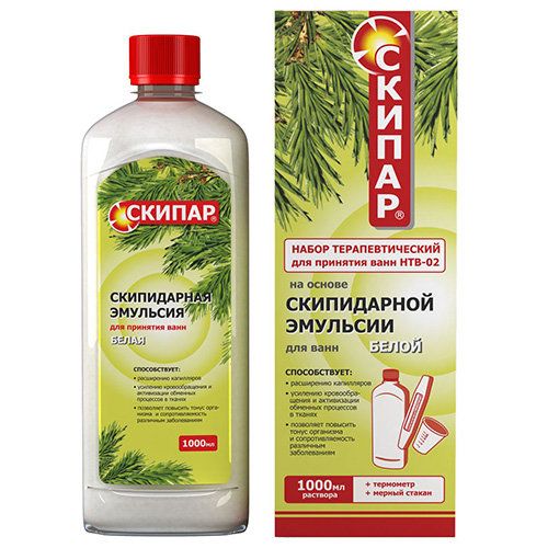 Раствор белый набор терапевтический для ванн Скипар, 1000 мл