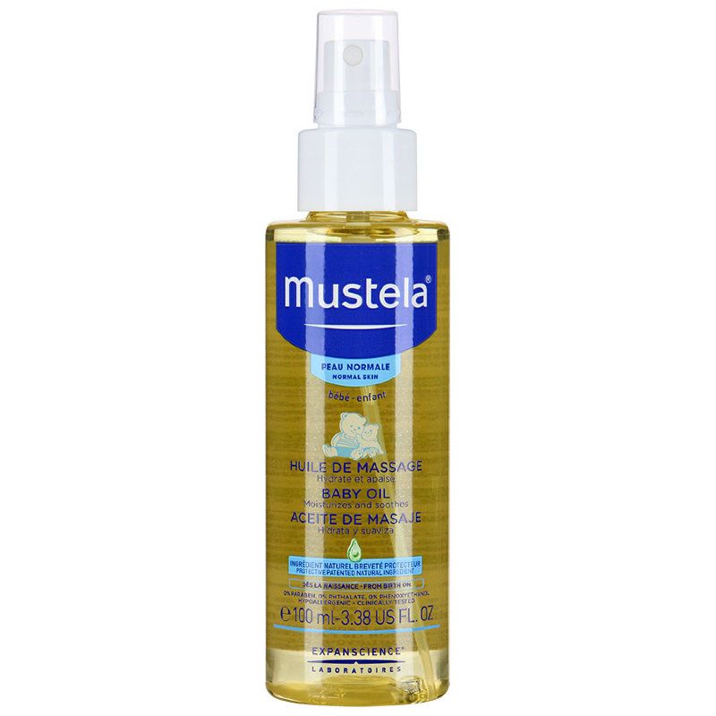 Масло массажное детское с распылителем Mustela, 100 мл