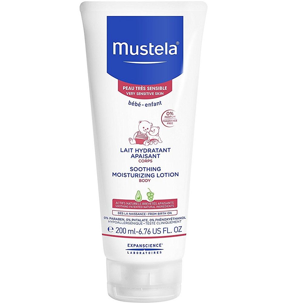 Увлажняющее успокаивающее молочко для тела Mustela, 200 мл
