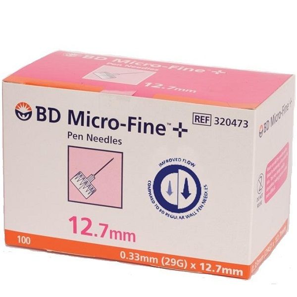 Одноразовые иглы BD Micro-Fine плюс для шприц-ручки 0,33х12,7 мм (29G), 100 шт