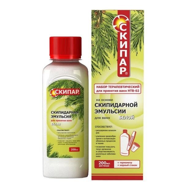 Раствор белый набор терапевтический для ванн Скипар, 200 мл