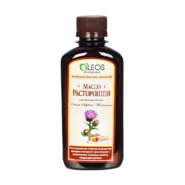 Масло расторопши для защиты печени Oleos, 200 мл
