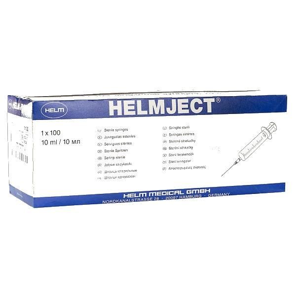 Шприц одноразовый 2-х компонентный Helm 10 мл, 100 шт
