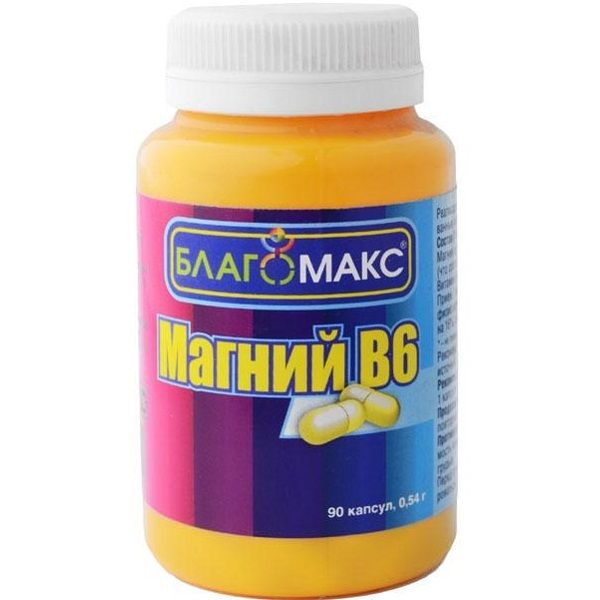Витаминно-минеральный комплекс Магний B6 серии Благомакс 0, 54 г, 90 шт