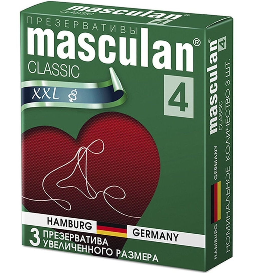 Презервативы Masculan 4 Classic XXL Увеличенного размера, 3 шт