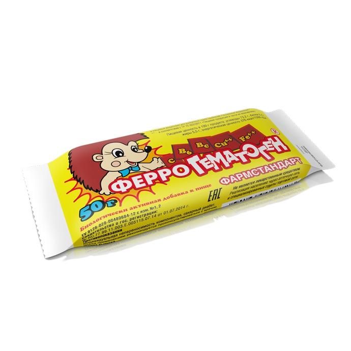 Гематоген «Феррогематоген Фармстандарт», пастилки жевательные 50 г.
