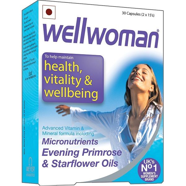 Витаминно-минеральный комплекс Wellwoman для женщин, ведущих активный образ жизни, 30 шт