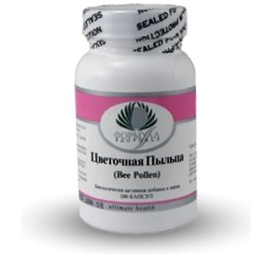 Цветочная Пыльца, Повышает физическую силу и выносливость, Альтера Холдинг, 100 капсул