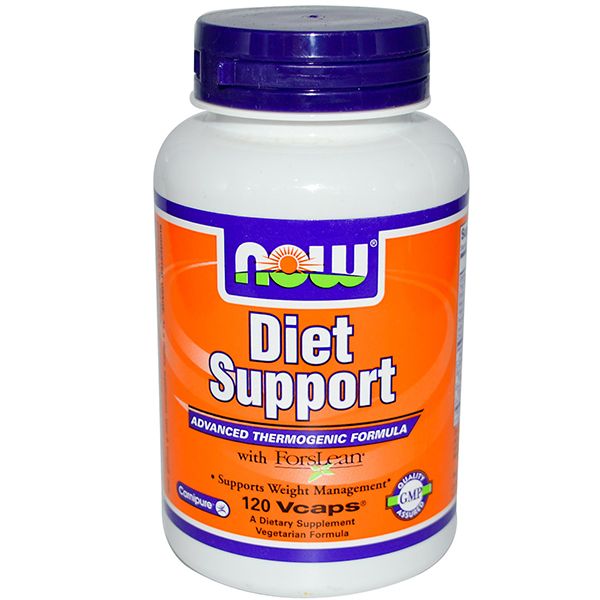 Diet Support, Диет Саппорт, Натуральный Жиросжигатель, Now Foods, 120 капсул