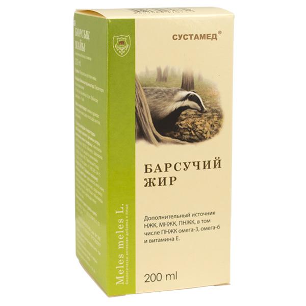 Барсучий жир Сустамед® для профилактики простуды Фитосила, 200 мл